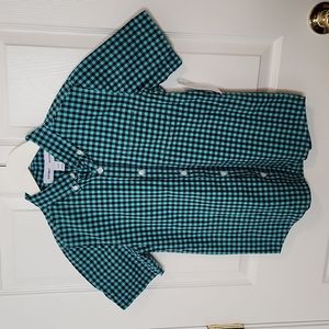 Boys Old Navy Gingham short sleeve button down shirt NWT